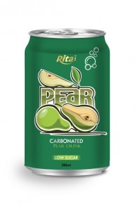 330ml carbonated pear drink low sugar